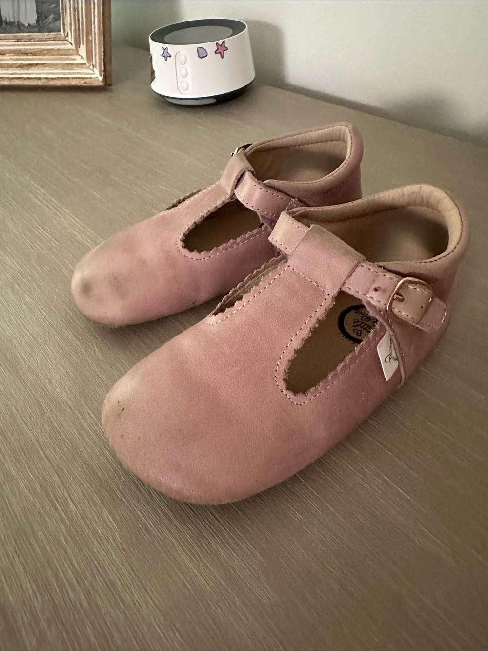 Little Love Bug Co. Girls' T-Strap Mary Jane Kids Shoes in Dusty Purple